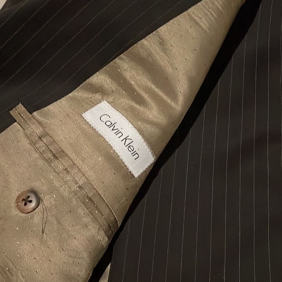 Practically new Ralph Lauren brown pinstriped suit - Picture 2 of 3